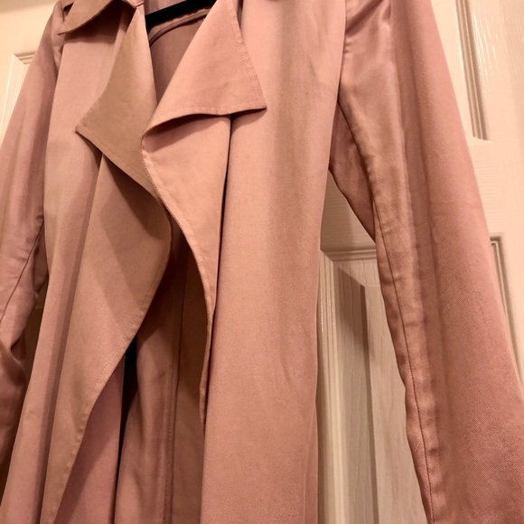 Bagatelle Heritage Soft Pink Lapel Coat Duster - Picture 3 of 4